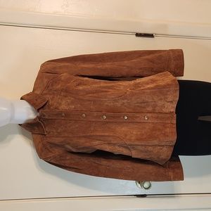 Women's Coldwater Creek Vintage 90's Brown Suede Blazer Size L